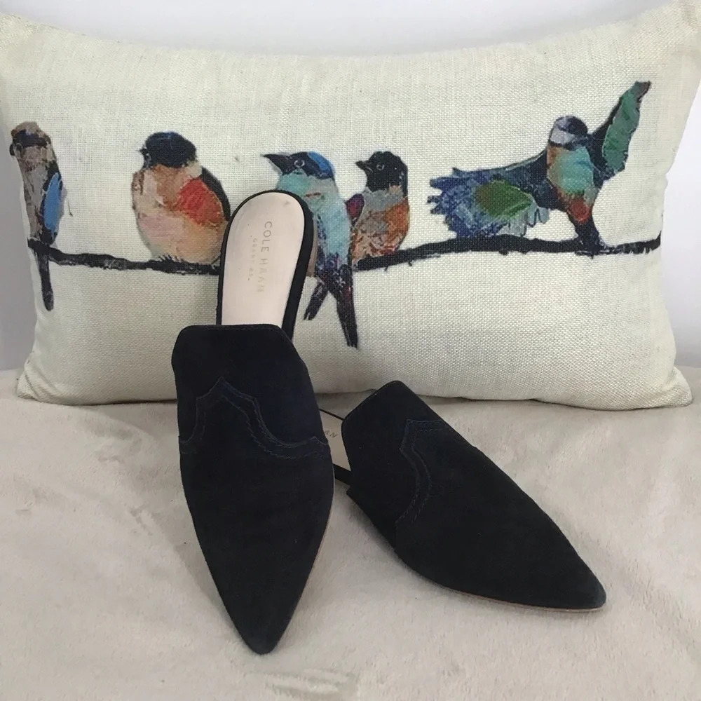Cole Haan Women’s Hadley Suede Leather Slide Casual Mule Loafer Size 6M - Picture 2 of 12